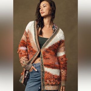 NWT by Anthropologie Novelty Cardigan Sweater size M/L